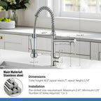 Suguword Commercial Kitchen Sink Mixer Tap with Two