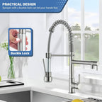 Suguword Commercial Kitchen Sink Mixer Tap with Two