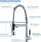 Suguword Commercial Kitchen Sink Mixer Tap with Two