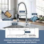 Suguword Commercial Kitchen Sink Mixer Tap with Two