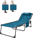 Sun Lounger with 5-Position Adjustable Backrest 180KG