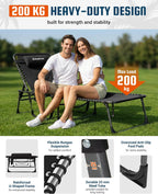 Sun Lounger with 5-Position Adjustable Backrest 180KG