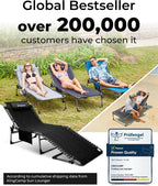 Sun Lounger with 5-Position Adjustable Backrest 180KG