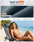 Sun Lounger with 5-Position Adjustable Backrest 180KG