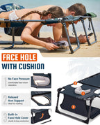 Sun Lounger with 5-Position Adjustable Backrest 180KG