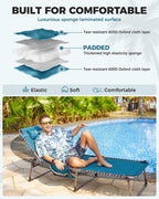Sun Lounger with 5-Position Adjustable Backrest 180KG