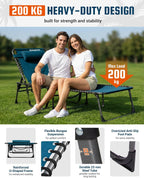 Sun Lounger with 5-Position Adjustable Backrest 180KG