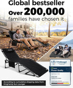 Sun Lounger with 5-Position Adjustable Backrest 180KG