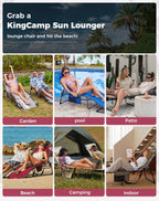 Sun Lounger with 5-Position Adjustable Backrest 180KG