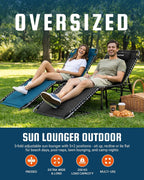 Sun Lounger with 5-Position Adjustable Backrest 180KG