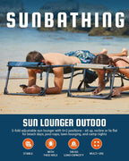 Sun Lounger with 5-Position Adjustable Backrest 180KG