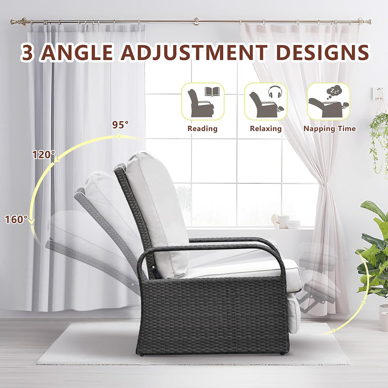 Sun Loungers for Garden Aluminium Recliner Chair