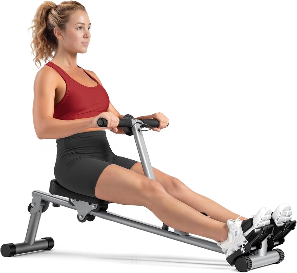 Sunny Health Fitness Compact Adjustable Rowing Machine Cardio