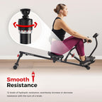 Sunny Health Fitness Compact Adjustable Rowing Machine Cardio