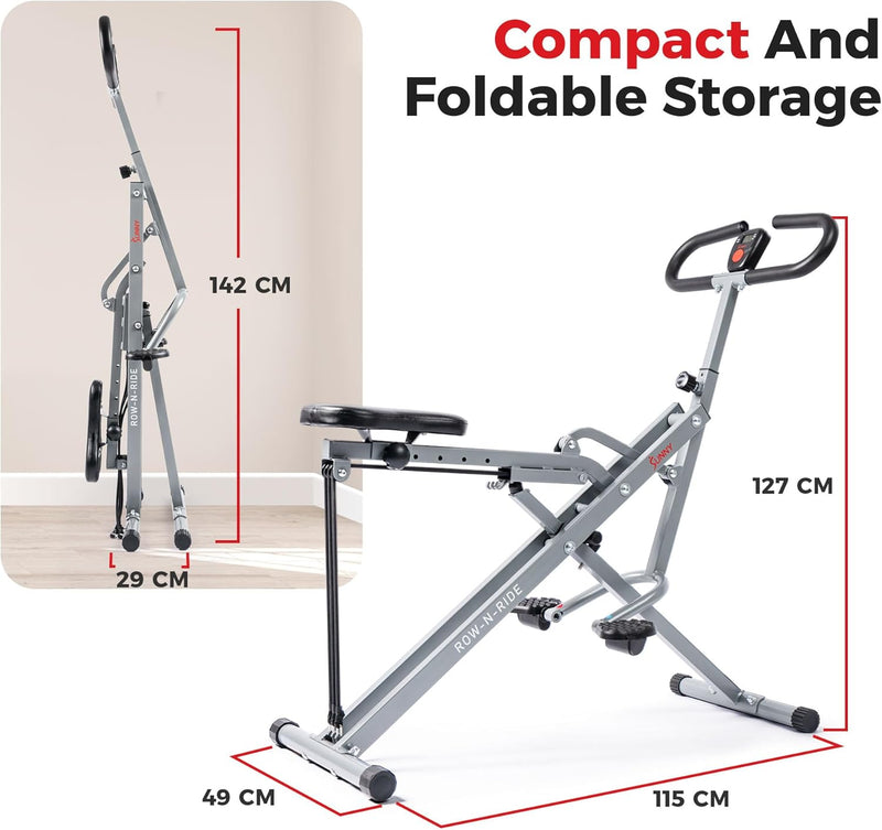 Smart Row-N-Ride Foldable Squat Rowing Machine
