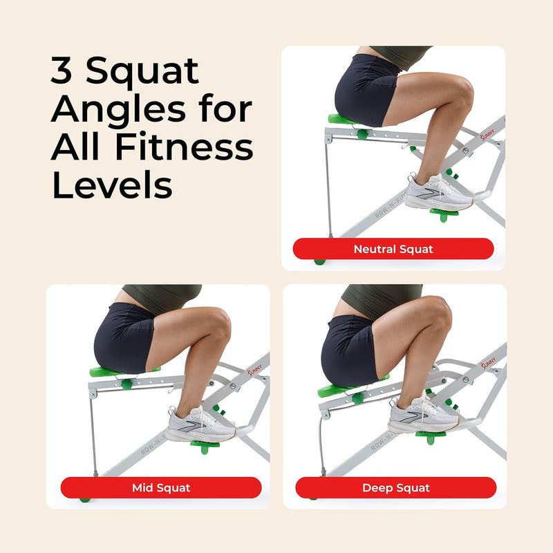 Smart Row-N-Ride Foldable Squat Rowing Machine