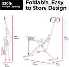 Sunny Health Fitness Row-N-Ride Squat Assist Trainer Foldable
