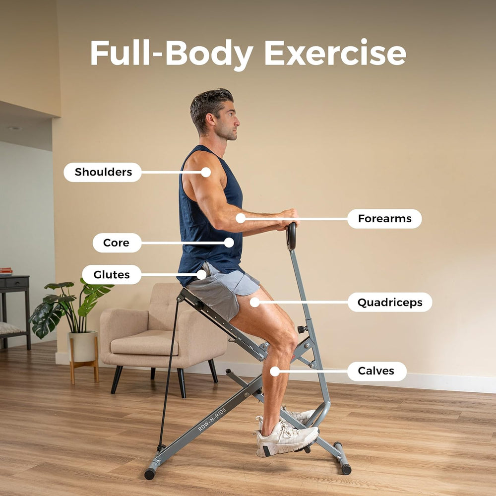 Smart Row-N-Ride Foldable Squat Rowing Machine