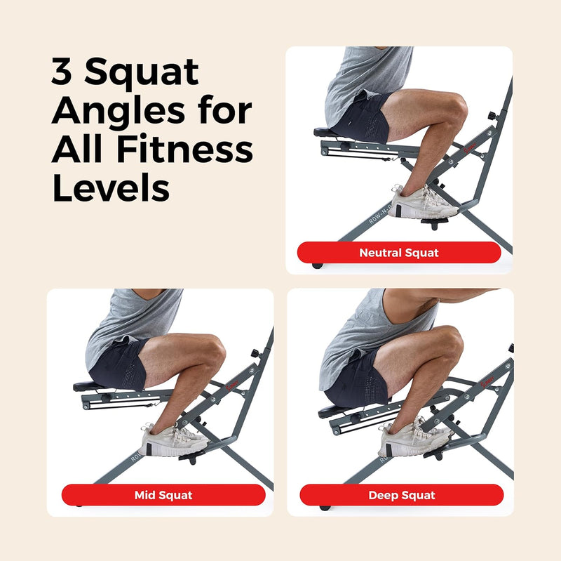 Smart Row-N-Ride Foldable Squat Rowing Machine