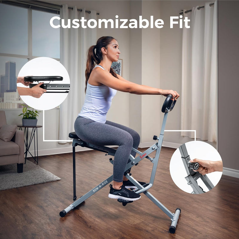 Smart Row-N-Ride Foldable Squat Rowing Machine