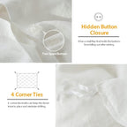 Super King Duvet Cover Set-100% Linen Cover-1 Breathable