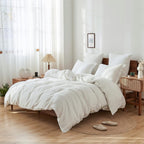 Super King Duvet Cover Set-100% Linen Cover-1 Breathable
