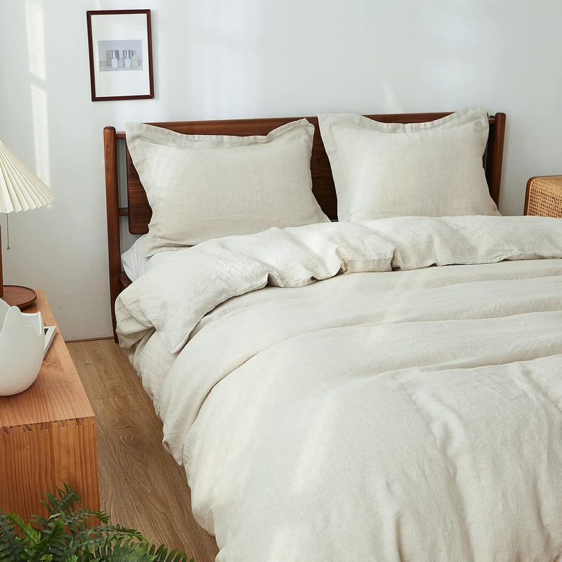 Super King Duvet Cover Set-100% Linen Cover-1 Breathable