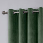 Super Soft Velvet Curtains Sage 100% Blackout