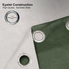 Super Soft Velvet Curtains Sage 100% Blackout