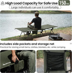 Supranubis Camping Cot Height Adjustable with Leg Extenders