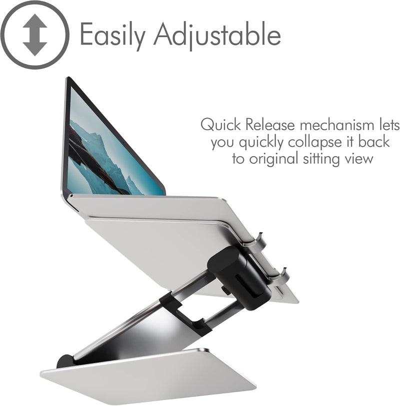 Supreme Sit-Stand Laptop Stand Adjustable for Desk Ergonomic