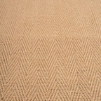 Sustainable Cotton Border Herringbone Natural Jute Area Rug