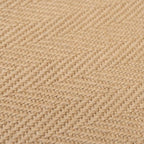 Sustainable Cotton Border Herringbone Natural Jute Area Rug