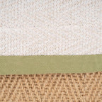 Sustainable Cotton Border Herringbone Natural Jute Area Rug