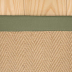 Sustainable Cotton Border Herringbone Natural Jute Area Rug