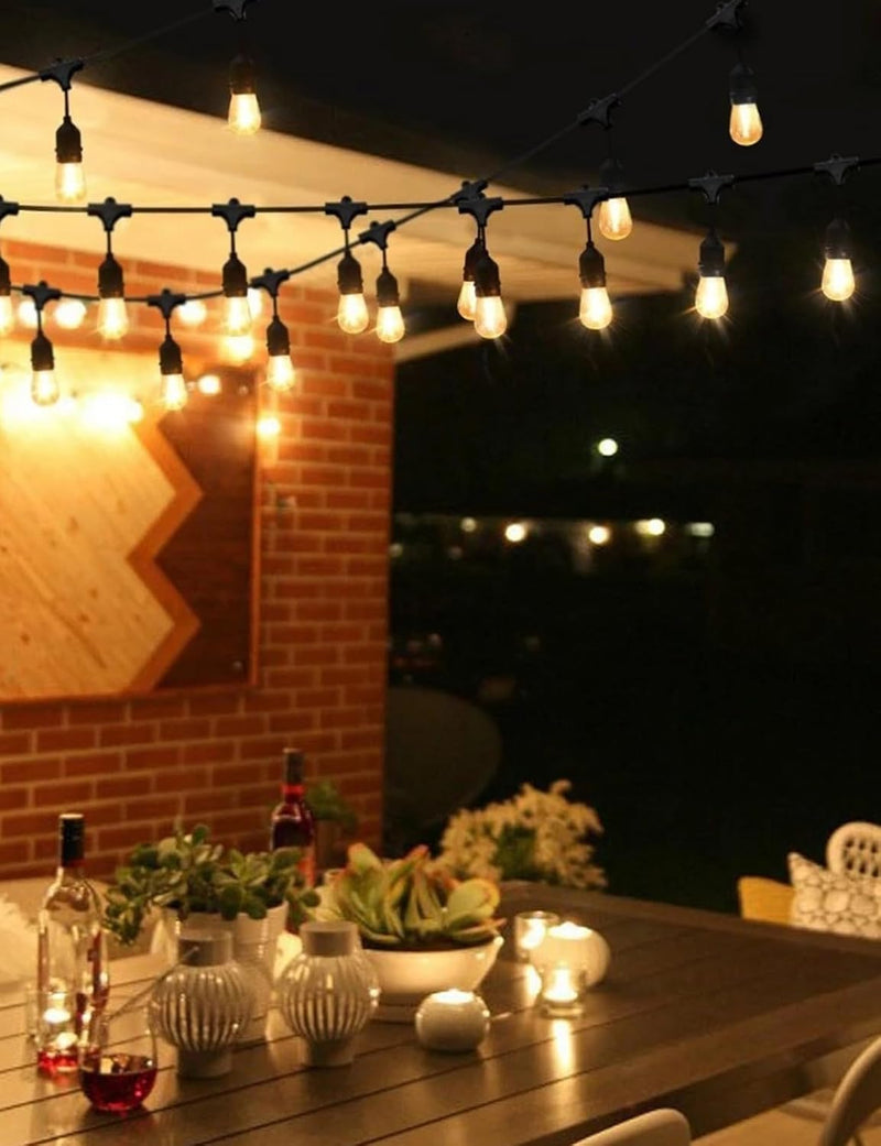 S14 Festoon Lights Outdoor 38m- Waterproof Connectable String