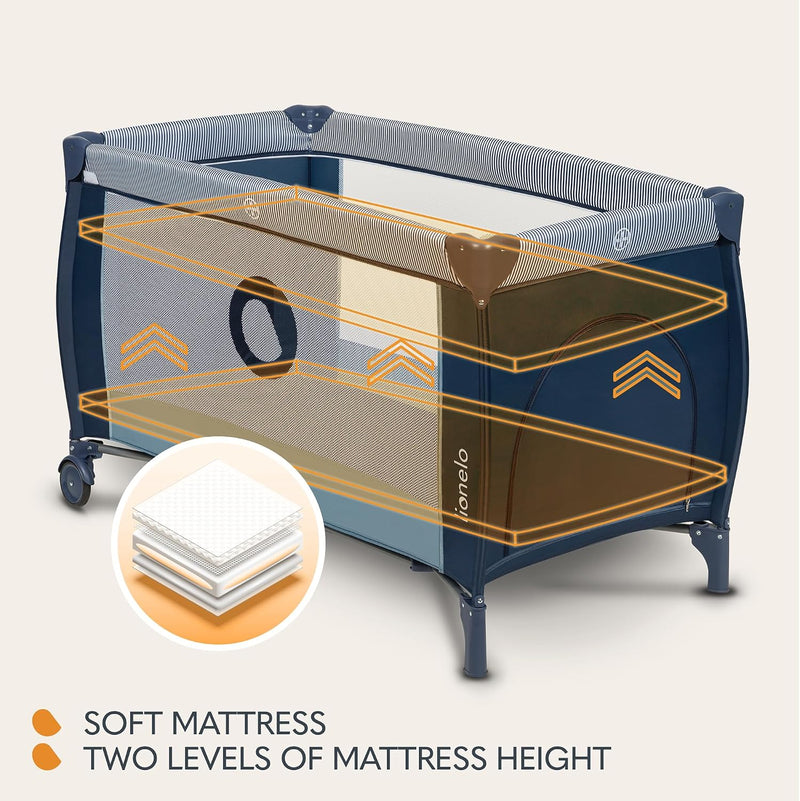 Sven Plus Travel Cot with 2 Mattress Levels