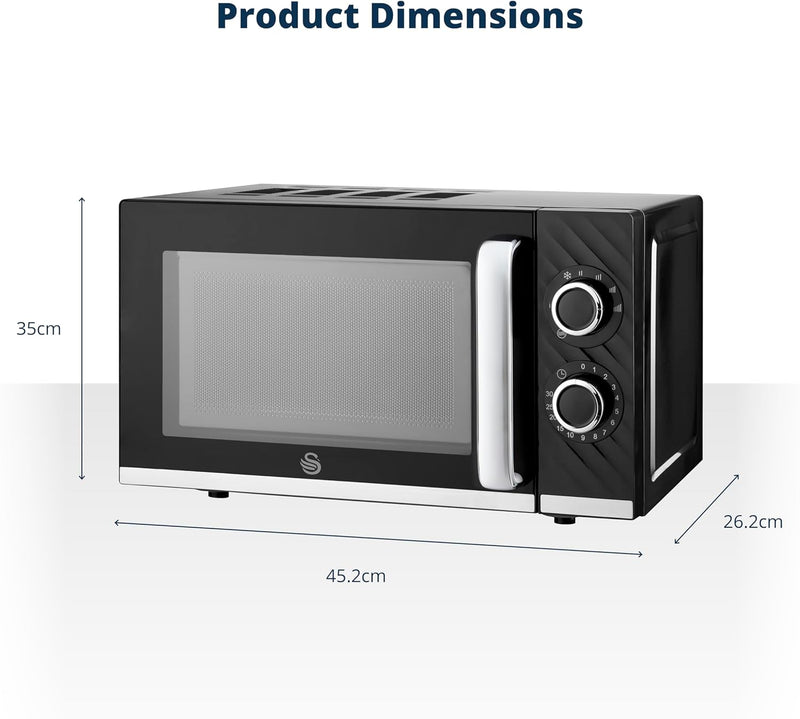 Windsor Manual Microwave 20L 800W 5 Power Levels