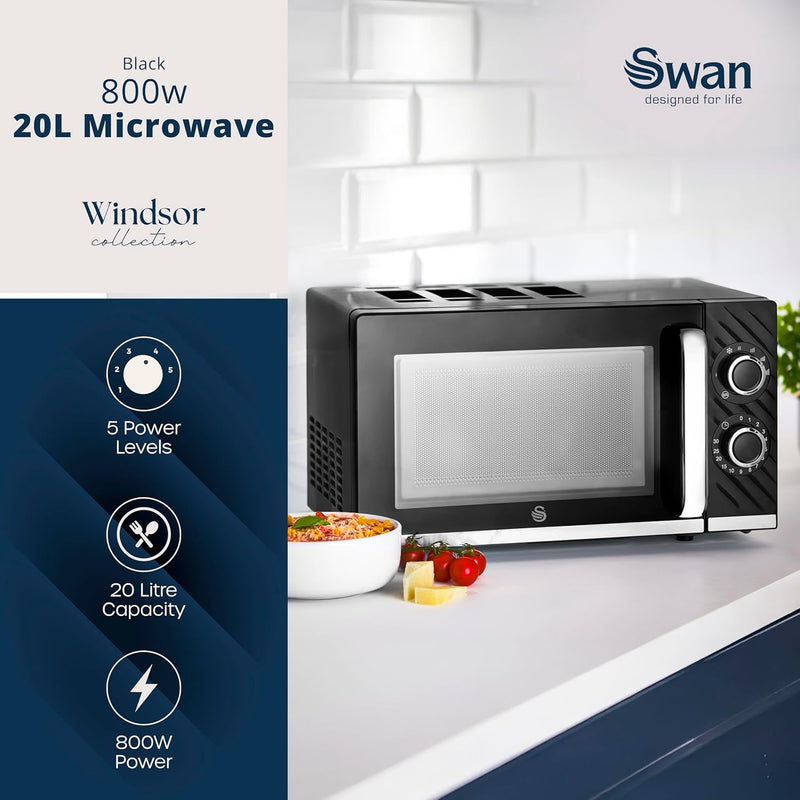 Windsor Manual Microwave 20L 800W 5 Power Levels