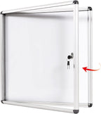 Swancrown Lockable Notice Board 980x720MM Large Magnetic