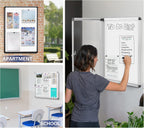 Swancrown Lockable Notice Board 980x720MM Large Magnetic