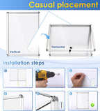 Swancrown Lockable Notice Board 980x720MM Large Magnetic