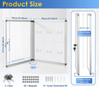 Swancrown Lockable Notice Board 980x720MM Large Magnetic