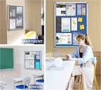Swancrown Lockable Notice Board 980x720MM Large Magnetic