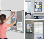 Swancrown Lockable Notice Board 980x720MM Large Magnetic