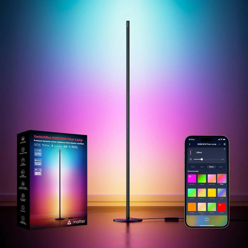 Matter Rgbicww Floor Lamp Warm Cool LED Corner