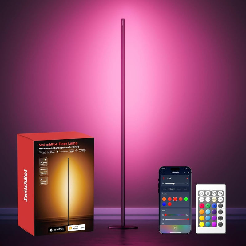 Matter Rgbicww Floor Lamp Warm Cool LED Corner