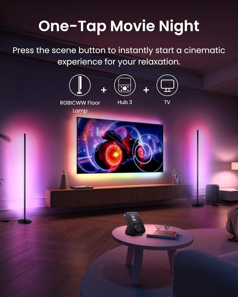 Matter Rgbicww Floor Lamp Warm Cool LED Corner