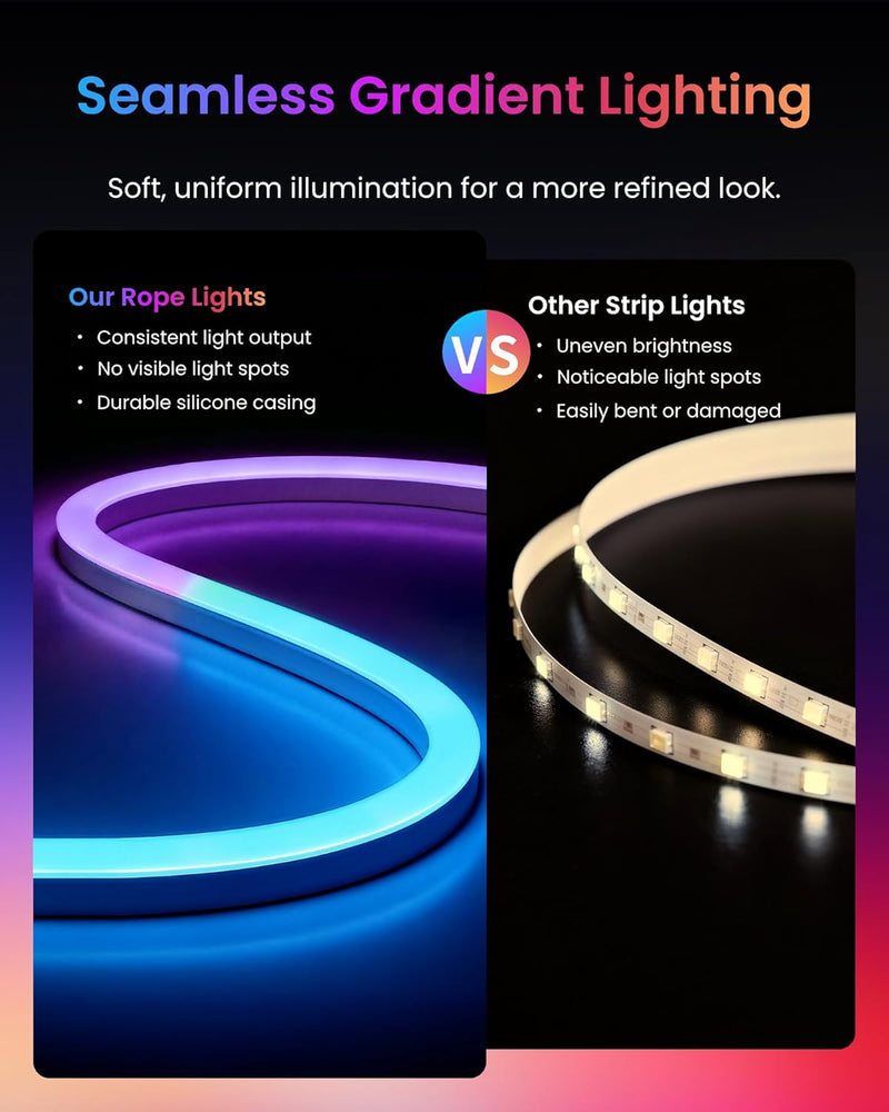 Rgbic Neon Rope Light 5m Matter LED Strip