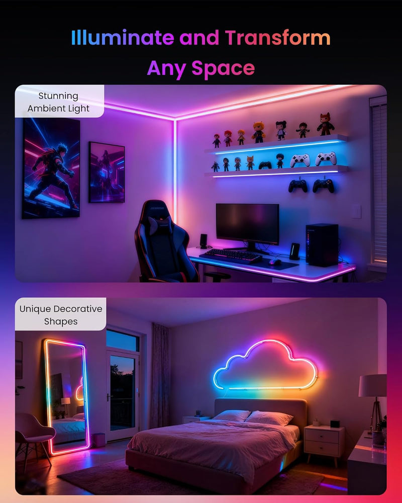 Rgbic Neon Rope Light 5m Matter LED Strip